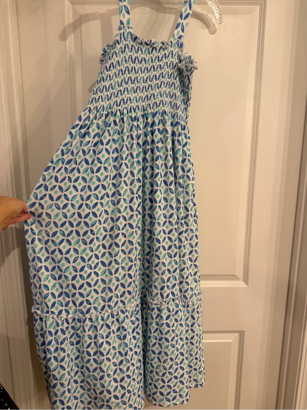 Duffield Lane Blue and White Printed Maxi Dress